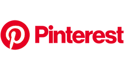 Pinterest logo with red script letter P inside circle and bold red text